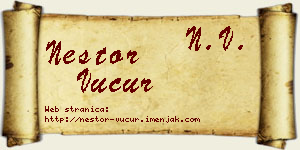 Nestor Vučur vizit kartica